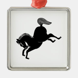 Running horse metal ornament