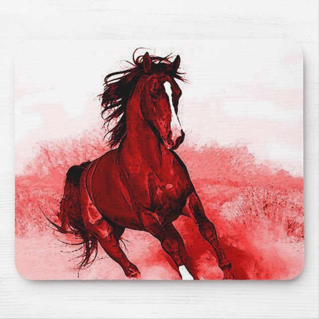 Running Horse Mouse Pad (Front)
