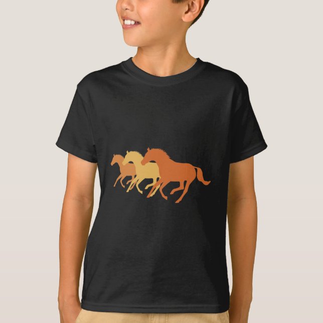 Running Horse (Orange) T-Shirt (Front)