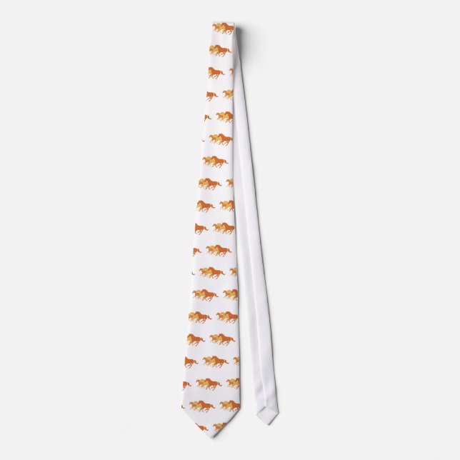 Running Horse (Orange) Tie (Front)