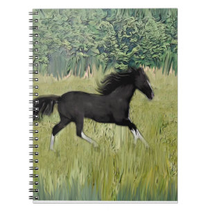 running horse painted notebook
