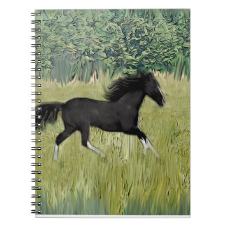 running horse painted notebook