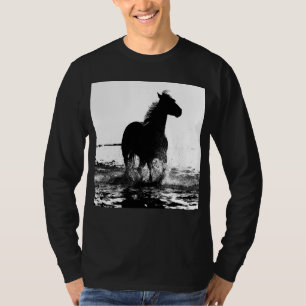 Running Horse Pop Art Elegant Modern Trendy T-Shirt