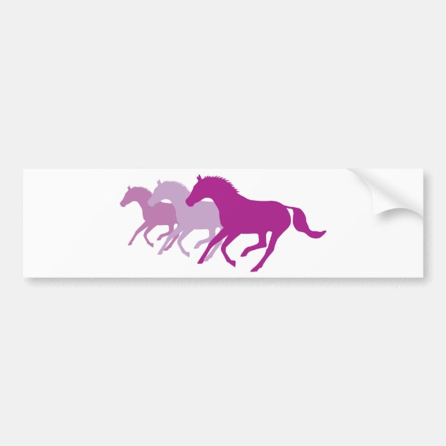 Running Horse (Purple) Bumper Sticker (Front)