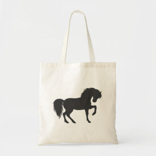 Running horse silhouette - Choose background color Tote Bag