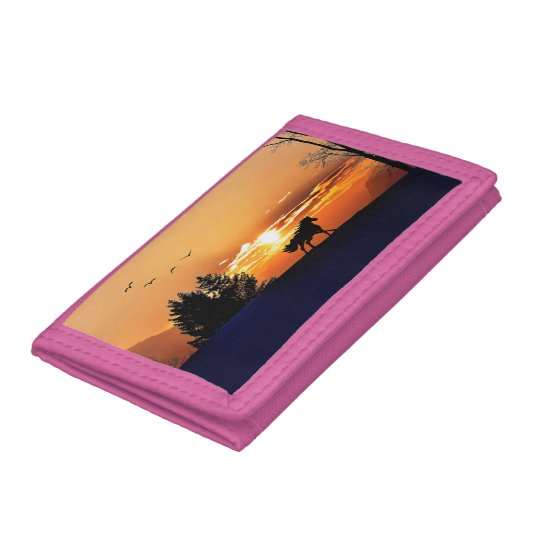 running horse - sunset horse - horse trifold wallet