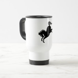 Running horse travel mug