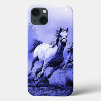 Running Horses & Blue Moonlight iPhone 13 Case
