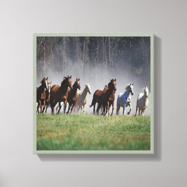Running Horses Canvas Wall Art (Front)
