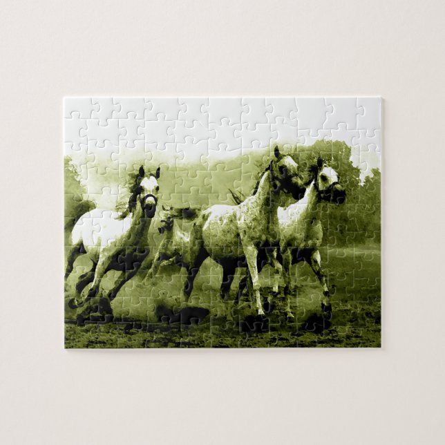 Running Horses - Creative Art Jigsaw Puzzle (Horizontal)