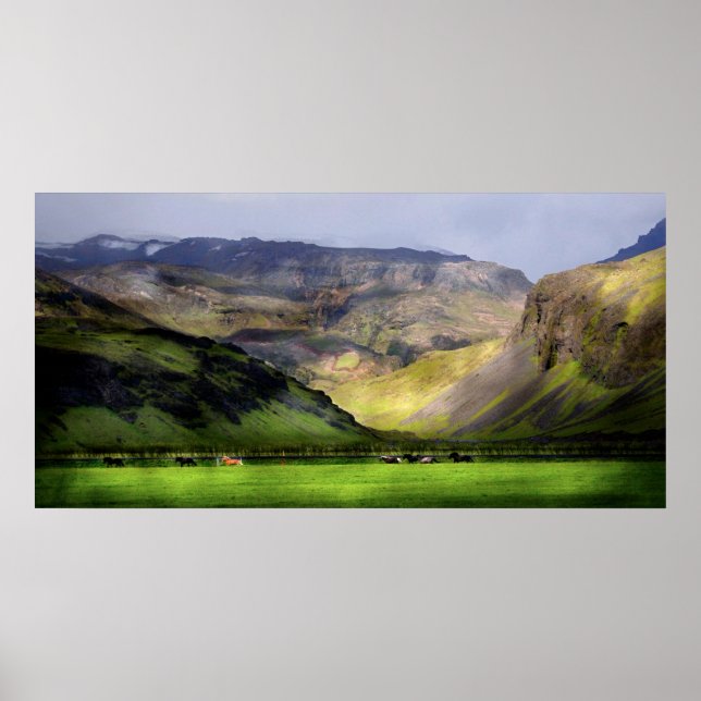 Running Horses Iceland Poster (Front)