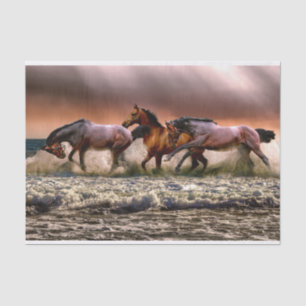 Running horses tissue paper