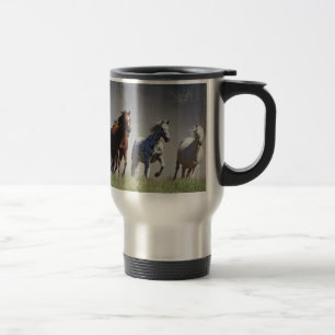 Running Horses Travel/Commuter Mug