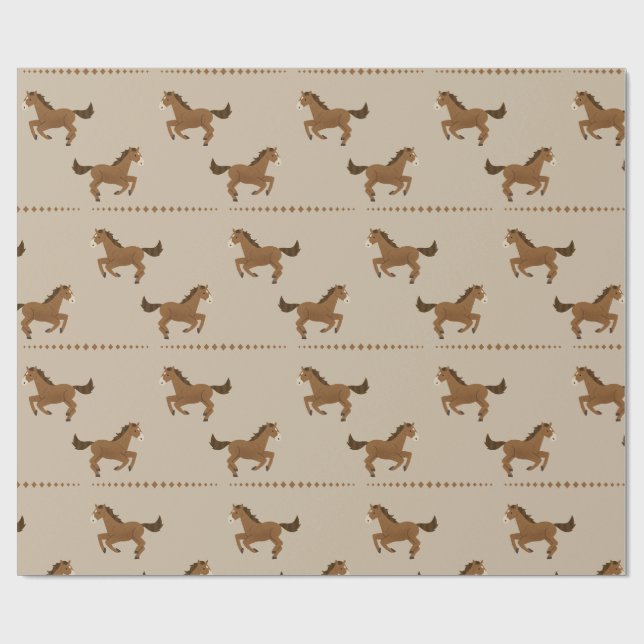 Running Horses Wrapping Paper (Flat)