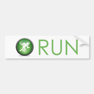 Running Icon Bumpersticker Bumper Sticker
