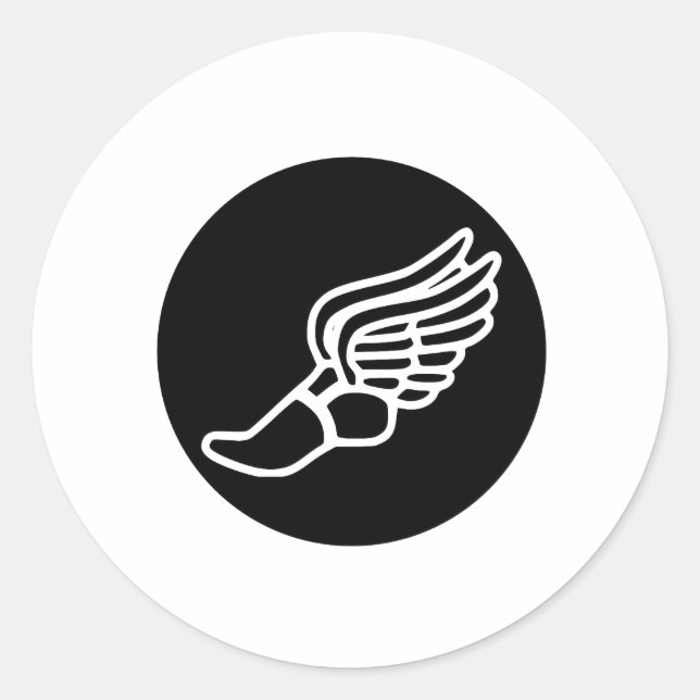Running Icon Classic Round Sticker (Front)