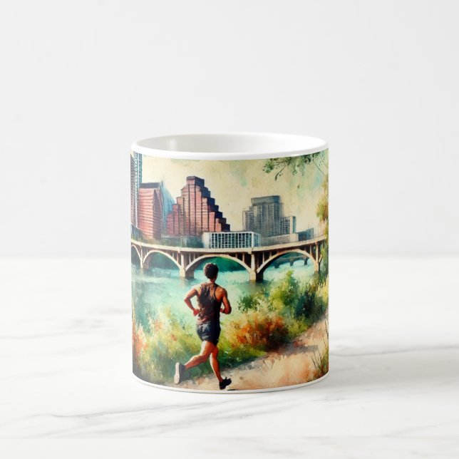 Running in Austin Texas Coffee Mug (Center)