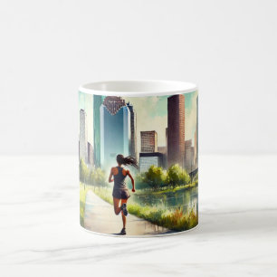 Running in Houston Texas Coffee Mug