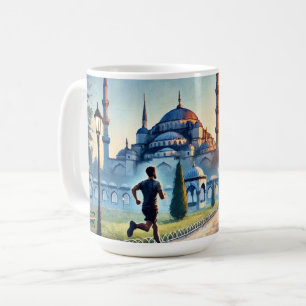 Running in Istanbul Blue Mosque Coffee Mug