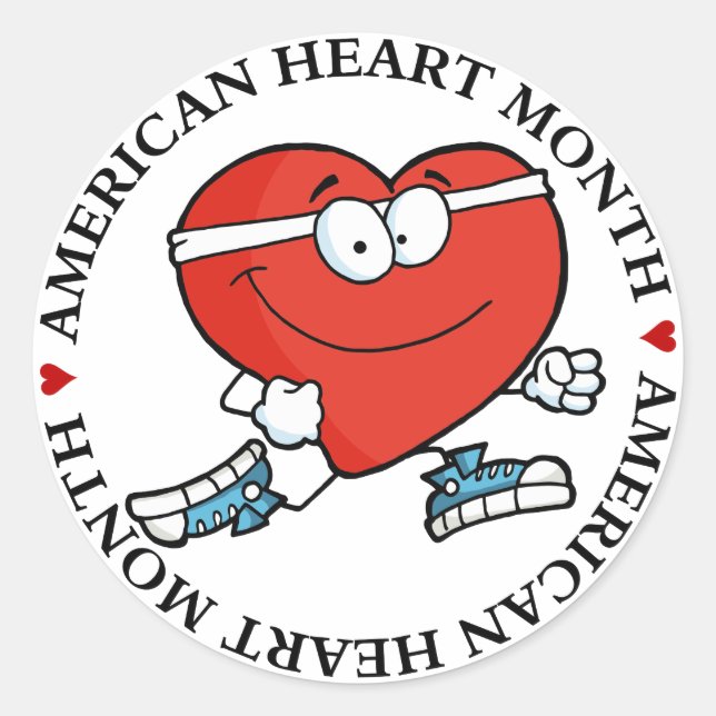 Running is Good Exercise for Your Heart Classic Round Sticker (Front)