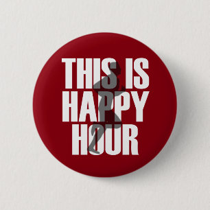 Running Is Happy Hour 2 Inch Round Button