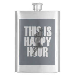 Running Is Happy Hour Hip Flask