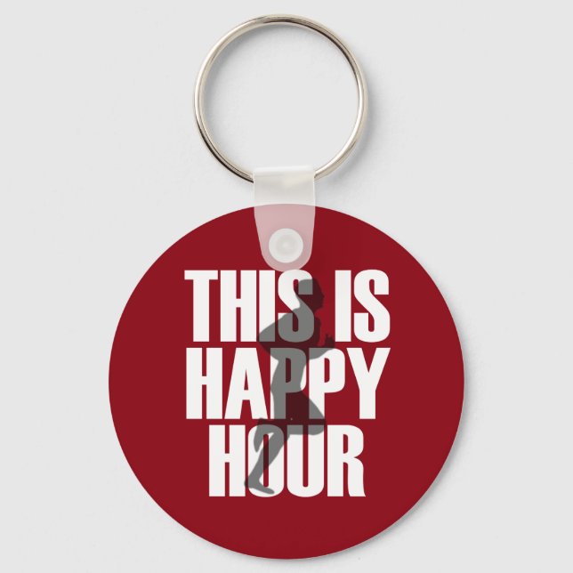 Running Is Happy Hour Keychain (Front)
