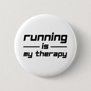 Running Is My Therapy 2 Inch Round Button