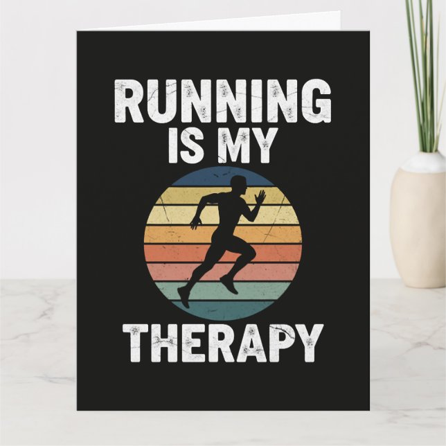 Running Is My Therapy Card (Front)