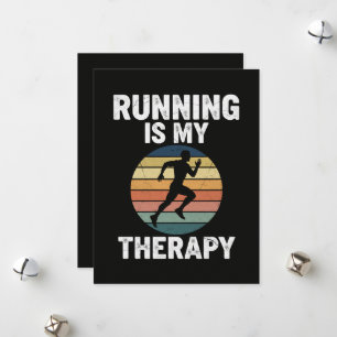 Running Is My Therapy Holiday Card
