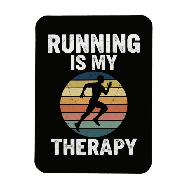 Running Is My Therapy Magnet (Vertical)