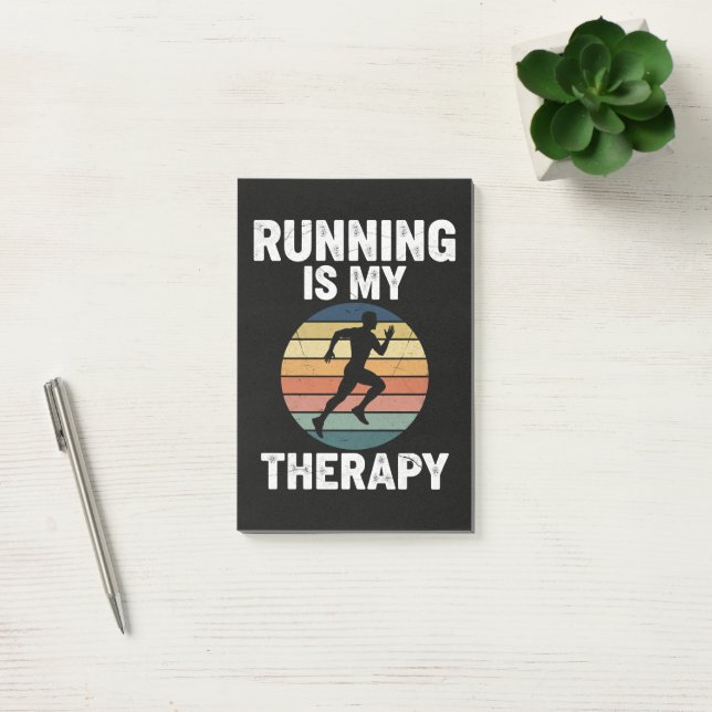 Running Is My Therapy Post-it Notes (Office)