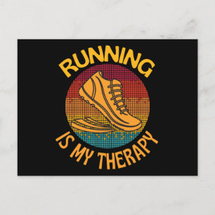 Running Is My Therapy Postcard