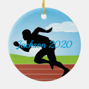 Running Jogging Sprinting Design Ornament