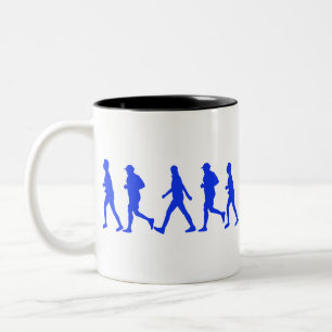 Running Jogging Walking Two-Tone Coffee Mug