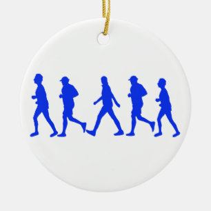 Running Jogging Work Out Ceramic Ornament