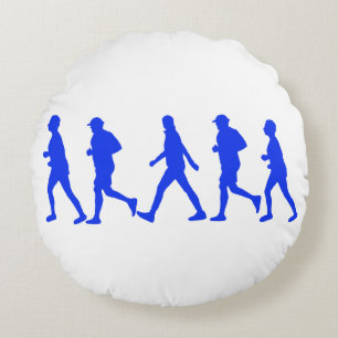 Running Jogging Work Out Round Pillow