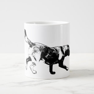 Running Labrador Retriever Ink Art Mug