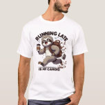 Running Late Is My Cardio – Funny Sloth Comic art T-Shirt<br><div class="desc">Fitness? Nope. Just a daily sprint for the bus. Perfect for late risers and caffeine addicts.</div>