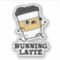 Running Latte Funny Coffee Pun