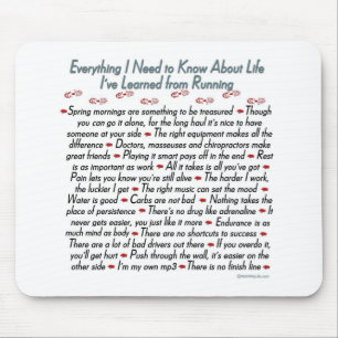 Running Life Lessons Mouse Pad