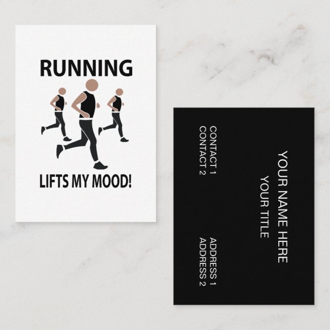 Running Lifts My Mood Running Business Card (Front/Back)