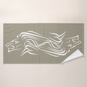 Running Lion Custom Colors Bath Towels