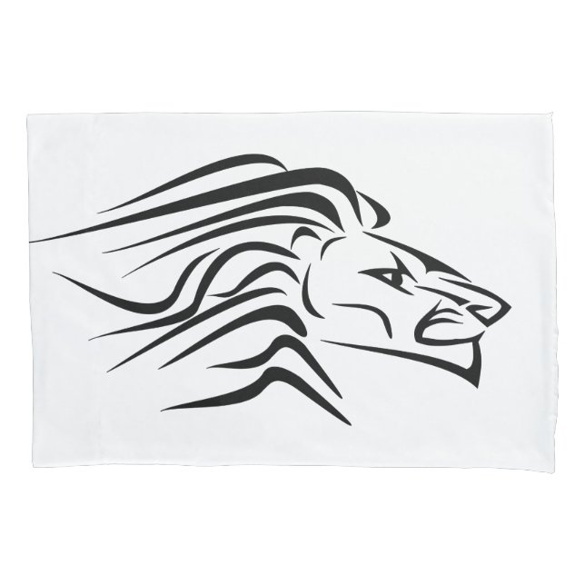 Running Lion White Pillow Case - Choose Colour (Front)