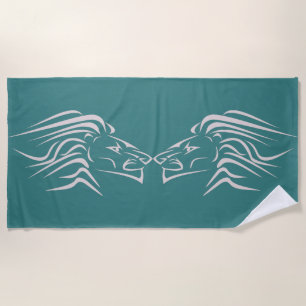 Running Lions Beach Towel - Choose Colour