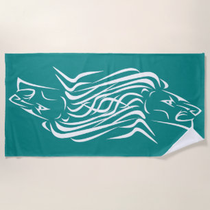 Running Lions Beach Towel - Choose Colour