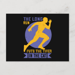 Running - Long run puts tiger in the cat Postcard