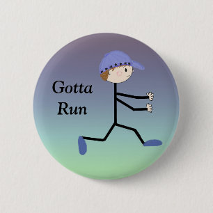 Running Makes Me Happy 2 Inch Round Button