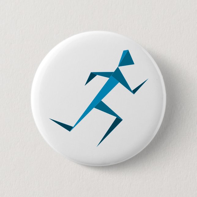 Running Man 2 Inch Round Button (Front)