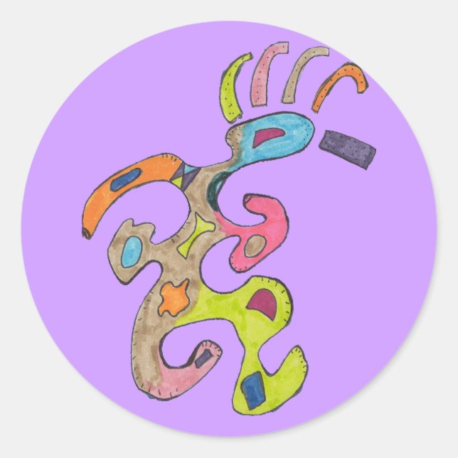 "Running Man" Abstract Sticker (Front)